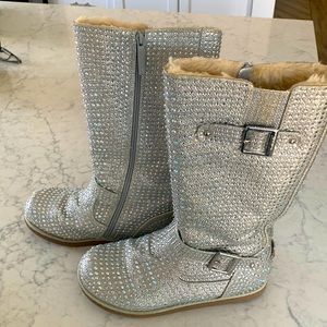 Rhinestone encrusted winter boots